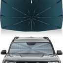 Autorder Windshield Sun Shade Umbrella for 2021-2025 2026 Ford Bronco Sport Accessories,Upgraded Ice Crystal Material,Easy Setup Umbrella Sunshade for Car Windshield,100% Sun Blocking(Not for Bronco)