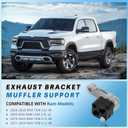 68275662AB Exhaust Bracket Muffler Support Rubber Isolator Hanger Assembly Rear Left & Right Compatible with 2019-2025 Ram 1500 3.0L 5.7L 6.2L, Driver Passenger Side 4PCS