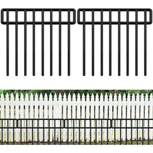 20Ft(L) X 13Inch(H) Animal Barrier Fence - 14 Pack Garden Fence Panels Metal Garden Edging Border No Dig Fencing for Dog Rabbits Ground Stakes Defense and Outdoor Patio Yard Bottom Blocker