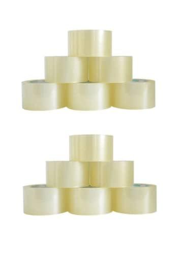 12 Rolls Clear Packing Tape, Heavy Duty Packaging Tape with Dispenser,1.88In x 55Yd,2.4Mil Thick Industrial Grade Tape Refills for Shipping,Moving,Sealing and storages