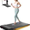 Superun Walking Pad with 6% Incline, Under Desk Treadmill for Home Office, LED Display, 2.5 HP Quiet Walking Jogging MachineWalking pad Treadmill with APP and Remote Control, 300 lbs Capacity (Black)