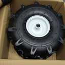 11x4.00-4" Tiller Tire and Wheel, 3/4" Axle Size, 3-1/8" Centered Hub, Compatible with Craftsman & Troy-Bilt Tiller Replacement, 2 Pack-11x4.00-4