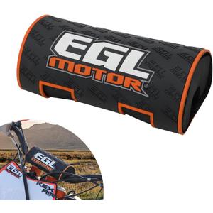 Dirt Bike Handlebar Pad - High-Density Sponge & Silicone Cover for Shock-Absorbing Comfort, Non-Slip Grip - Durable Motocross/Off-Road Protection (Orange)