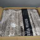 Area Rug 10x14 Washable Vintage - Soft Traditional Rug for Living Room Bedroom Dining Room or Home Office -Non Slip Backing Large Rugs with Low Pile Farmhouse Oriental Retro Carpet - Dark Brown