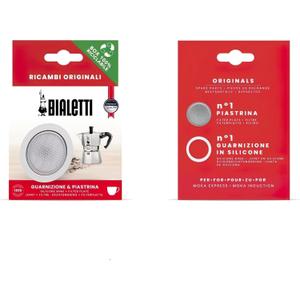 Bialetti Replacement Gasket and Filter Plate for Brikka Pots (Brikka 2 Cup)