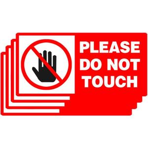 TOPLABEL Do Not Touch Warning Sign Label Stickers,2x4 Inch,15 Pcs Per Pack