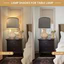 Lampshades Set of 2, 13" Top x 13" Bottom x 10" High Drum Lampshade,Traditional Lamp Shade, Assembly Required, Medium-sized Lampshades for Table Lamp, Floor Lamp, Bedside Lamp,Gray