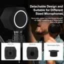 Microphone Wind Shield Pop Filter Microphone Isolation Ball, Acoustic Filter for Record Studios Mic, Sound-Absorbing Foam Five-sided Seal Design to Effectively Reduces Noise and Reflections
