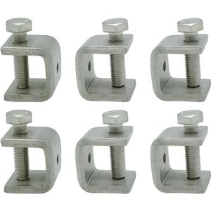 6-Pack 304 Stainless Steel C-Vise Clamps Heavy Duty C-Clamps C Clamps Mini with Stable Wide Jaw Openings Ideal for Home Decor Welding Carpenter Construction