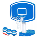 Pool Basketball Hoop, Pool Toys with Adjustable Height Includes 4 Balls(Size 6, 2×Size 3, Glow)/1 Nets/Pump for Indoor Outdoor Poolside Water Basketball Game, Fun Swimming Pool Games for Kids Adults