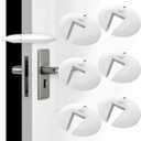 Neobay Door Pinch Guard and Door Slam Stopper, Durable Silicone Door Finger Pinch Guard, Prevents Slamming on Even Heavy Doors, Non-Toxic & Pet Friendly, White, 6 Packs