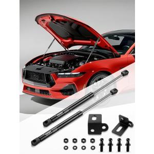 Vepagoo Front Hood Struts Fit for Ford Mustang MK6 2015-2023, Lift Supports Charged Shock Props Damper Spring Bar with Mounting Bracket, 2 Pack