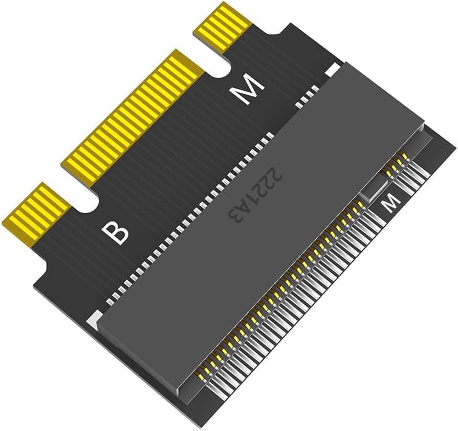 JMT M.2 NVME M-Key B+M 2230 to 2242 SATA-Bus SSD Extension Adapter Card Compatible with ThinkPad X270 X280 T470 T480 L480 T580 Serials (2230 to 2242)