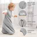 Yoofoss Baby Wearable Blanket TOG 2.5 Winter Sleep Sack 18-24 Months, 100% Organic Cotton Toddler Sleeping Sack with 2-Way Zipper Warm Quilted Sleep Sack