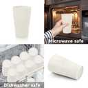 EI 8pcs Wheat Straw Cups - Beige Reusable Unbreakable Plastic Tumbler for Kitchen, Dishwasher Safe Water Glasses for Drinking, Coffee, Juice, Tea