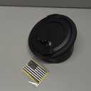 Locking Fuel Filler Door Cap Black Lock Gas Cover Cap Compatible with Jeep Wrangler 2018-2024 JL & JLU 2 door and 4 door & US Flag Sticker Accessories