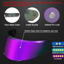 PSLER i90 Visor - HJ-33 Helmet Tinted Visor i90 Face Shield Motorcycle Helmet Visor for i90 HJ-33,Deep Purple (Purple)