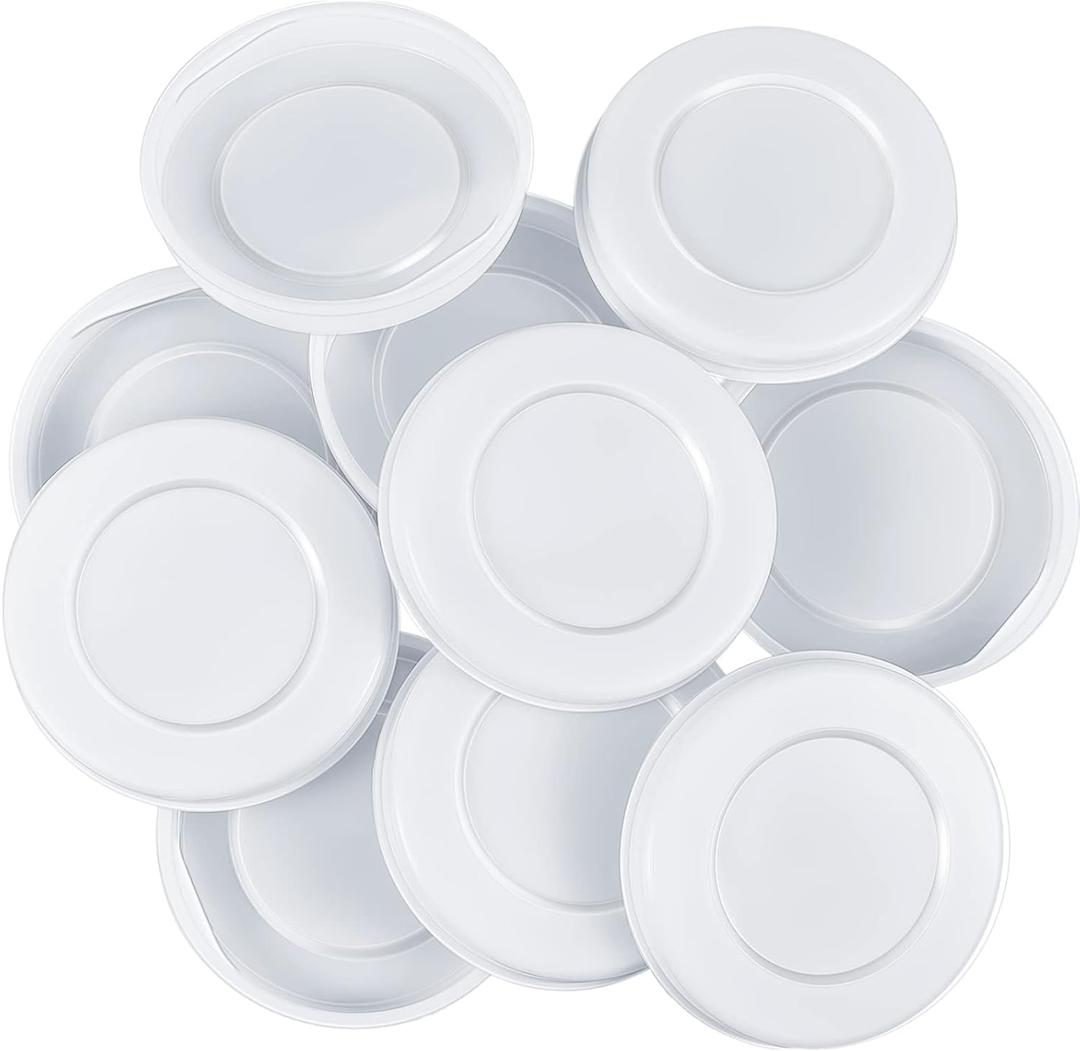 Taiyin 100 Pieces 3 Inch Mailing Tubes Plastic End Caps, White, Round