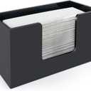 1Pack Paper Towel Holder Countertop, Acrylic Bathroom Paper Towel Holder, Black Napkin Holder for Kitchen, Countertop Multifold Z-fold C-fold,Trifold Paper Hand Towel Dispenser for Bathroom Toilet (1)