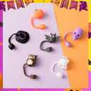 3 x 6PCS Halloween Straw Covers, Halloween Straws Toppers for Stanley 30&40 Oz Tumbler with Handle, 10mm Dust-Proof Ghost Straw Toppers Stanley Cup Accessories for Kids Girls