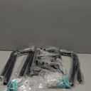 Sakugi Pipe Clothing Rack - 37.5" Clothing Racks for Hanging Clothes with Dual Flange Base, Multifunctional Wall Mounted Clothes Rack for Bedroom, Entryway, Balcony, Black, 2-Pack