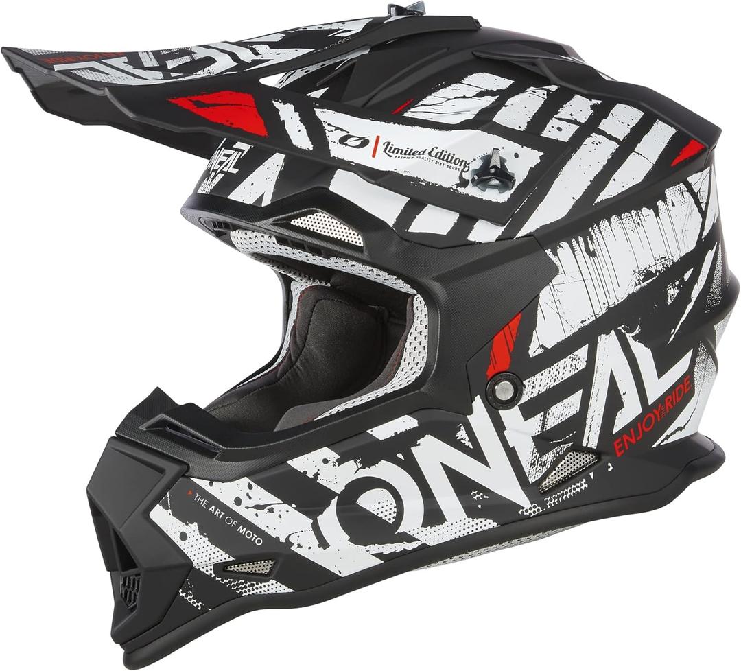 O'Neal 2 SRS Helmet Glitch (X-Large, Black/White)