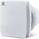 Bathroom Exhaust Automatic Fan for Wall and WIndow,Super Quiet 4 In Bathroom Motion Sensor and Delay Time Exhaust Fan with O Ring White 80 CFM Vent Fan
