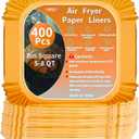 400 PCS 8 Inch Air Fryer Paper Liners Disposable, Square Parchment paper liner for 5-8QT Air fryer, Oil-proof, Water-proof, Parchment Baking Paper for Baking Roasting Microwave