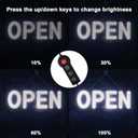 30"x10" Open Sign, Large LED Open Sign for Business, Ultra Bright and Dimmable, Includes 12V Adapter with 4 Lighting Modes for Storefront, Bar, Coffee Shop, Salon (White)