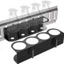 FOROIRON 2 Pack E-Track 4 Holes All-Purpose Spray Bottle Holder E Track Accessories Heavy Duty Spray Can Holder Rack Organizer Storage for Enclosed trailer E Track Hook Tool Holder Hanger for trailer