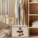 Bear Nursery Storage Bins Basket, Toybox for Boys Room, Trendy Retro Skateboarding Bear Collapsible Fabric Storage Box Organizer for Bedroom Bathroom Clothes Books Toys (SNL026)