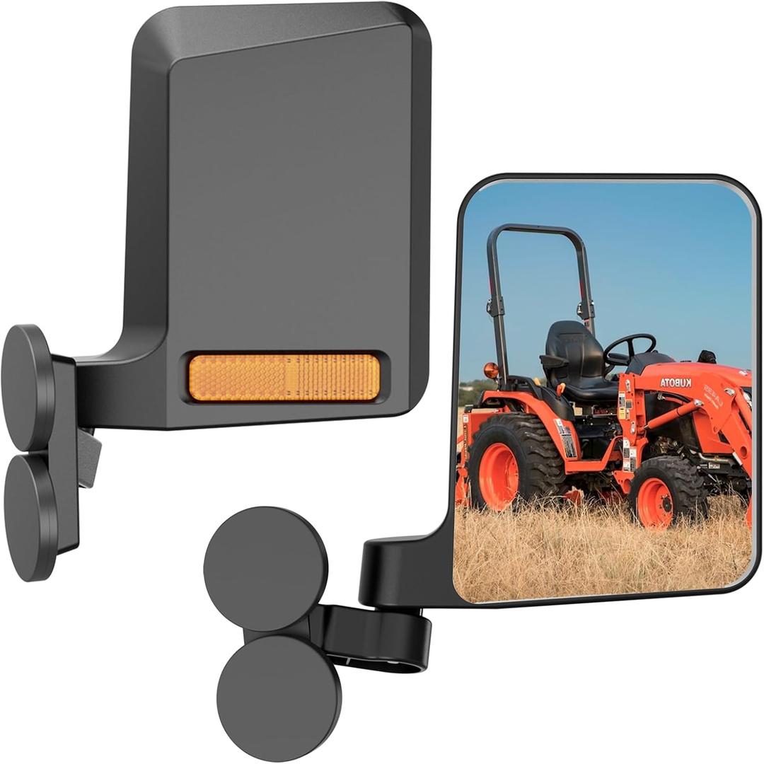 Tractor Mirrors, Strong Magnetic Tractor Side Mirrors for Forklifts, Kubota B BX Mahindra John Deere Lawn Movers Tractor Accessories