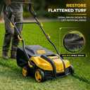 Electric Artificial Turf Sweeper 16 Artificial Grass Sweeper Vacuum with 45L Collection Bag 5 Height Adjustment Foldable Turf Power Broom for Artificial Grass Cleaning