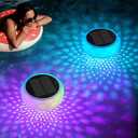 VICHTOP Solar Floating Pool Lights, RGB Color Float Pool Lights, IP68 Waterproof, Pool Decor Lighting Accessories for Inground, Above Ground Pools, Outdoor, Garden, Party Decoration