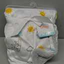 Disney Winnie The Pooh White, Yellow, and Aqua Sunshine and Clouds Super Soft Velboa with Sherpa Back Baby Blanket (30"x40")