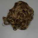 12 Inch Blonde Ponytail Extension - Clip in Ponytail Hair Extensions, Curly Wavy Pony Tails Hair Extensions, Claw Clip Ponytail Extension for Women (Color: Dark Blonde With Beige Highlights)