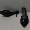 Coutgo Womens Heeled Mules Pointed Peep Toe High Heels Slip On Backless Mule Sandals Dress Shoes Size 9,5