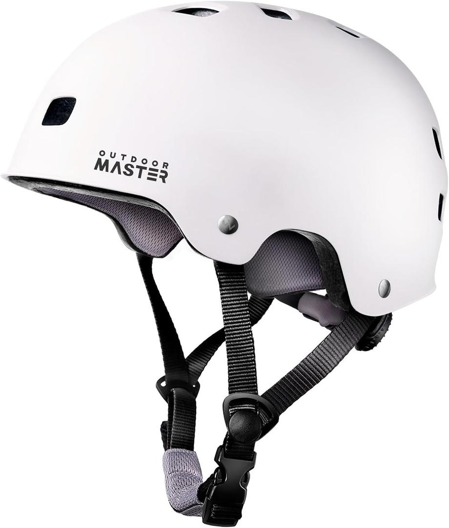 OutdoorMaster Skateboard Bike Helmet for Adult,Youth and Kids, M