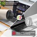 2 x Tnvee 40 Oz Tumbler Flip Straw Lid for Stanley Tumbler- Silicone Cup Lid Replacement with Dustproof Cover Leak Proof for 40 OZ Stanley Cup Accessories (Black)