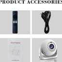 Auto Focus Mini Projector Support 4K 1080P, Built-in APPS & Auto Keystone 270 Rotatable, Portable Projector with WiFi and Bluetooth, Home Theater Outdoor Movie Bedroom Projector, 350 ANSI Lumens (white)