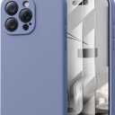 Magnetic for iPhone 15 Pro Case, Compatible with MagSafe, with 9H Nano Screen Protectors, Full Camera Protection, Silicone Shockproof Microfiber Lining Phone Case 6.1", Lavender Gray