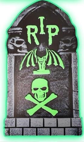 Fluorescent Halloween RIP Tombstones | Decor Scary Halloween Yard Outdoor Lawn Sign for Haunted House Garden Yard and Scary Theme Party
