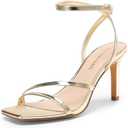 DREAM PAIRS Women’s High Stilettos Heels Open Toe Square Sandals Ankle Strap Pumps Sexy Comfort Strappy Dress Shoes Party Wedding Heeled Sandals, Size: 8.5