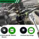 3Pcs Oil Filter Socket Cap, Oil Filter Wrench Cap, Oil Filter Removal Tool, Oil Filter Replacement Kit, Oil Filter Change Set for Oil Filter Cover Installation and Removal