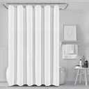 PANGSINNE Black Shower Curtain 230GSM Heavy Duty Striped Bathroom Shower Curtains, Weighted Fabric Shower Curtains for Hotel Spa Luxury Polyester Bath Curtain with 12 Hooks, 72Wx72H