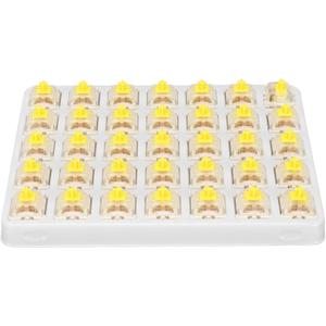 Mtlavishness 72PCS G Yellow Pro Keyboard Switches Pre Lubed for A Smoother Typing Experience Ideal for Mechanical Keyboard Gaming and DIY Enthusiasts 3 Pin RGB SMD Linear Single, Pack of 2 