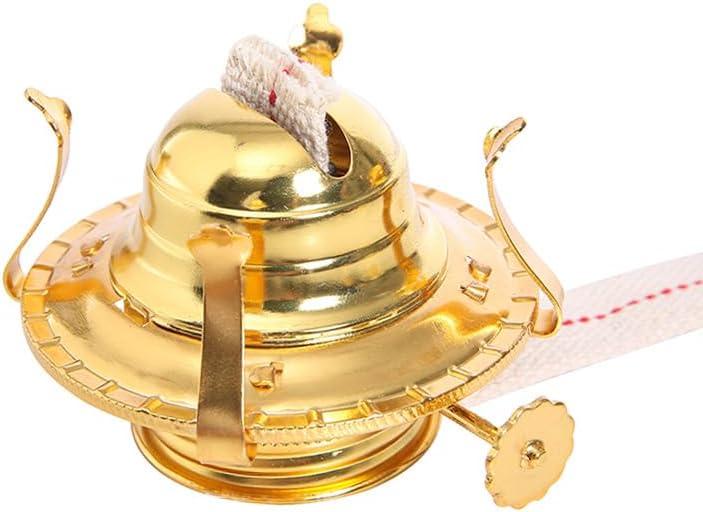 BRBASAP Antique Oil Lamp Replacement Parts and Kerosene Lamp #2 Size Brass Plated Burner with Reduction Collar and Cotton Lamp Wick Fits Vintage Oil Lamp Hold 3 Inch Base Chimney Authentic Restoration
