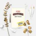 Funny Birthday Card for Him Her, Gag Discount Tag Design, Unique Holiday Birthday Gift for Friends Family Coworker, Sarcastic December & January Bday Card, Christmas Promotion Gift