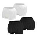 AQX Cloth Diaper Covers for Adult, Reusable Waterproof Underwear for Incontinence, Leakproof High Waist Plastic Pants 4Pcs (Black&White, L)