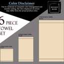 Elvana Home Ultra Soft 6 Pack Cotton Towel Set, Contains 2 Bath Towels 28x55 inch, 2 Hand Towels 16x24 inch & 2 Wash Coths 12x12 inch, Ideal Everyday use, Compact & Lightweight - Charcoal Grey